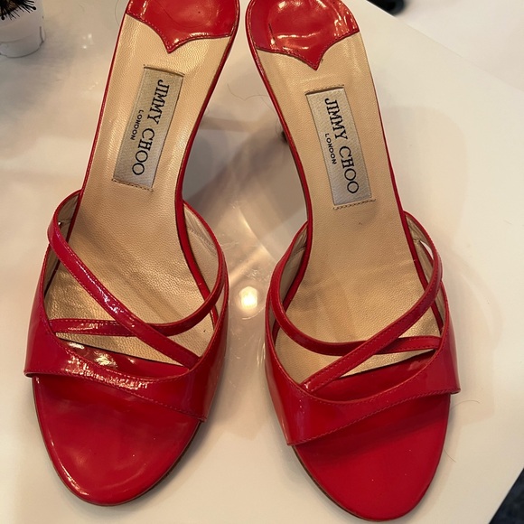 Jimmy Choo Shoes - Jimmy Choo Red Strappy Heels